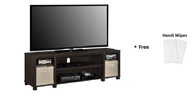 Mainstay.. TV Stand for TVs up to, (Espresso + Handi Wipes, 65