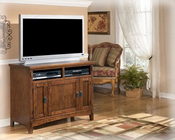 Medium Brown Oak Stained Finished TV Stand