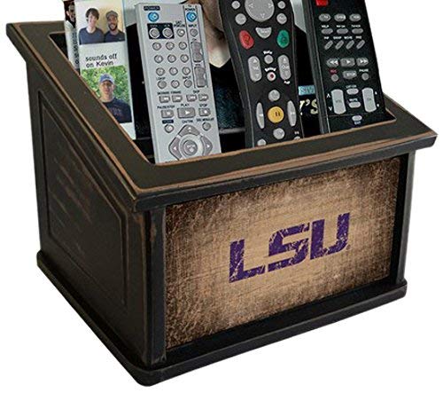 Fan Creations C0765-LSU LSU Woodgrain Media Organizer, Multicolored