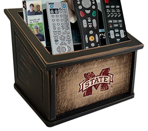 Fan Creations C0765-Mississippi Mississippi State University Woodgrain Media Organizer, Multicolored