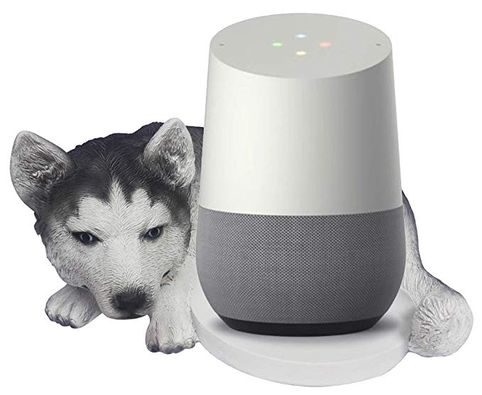 FitSand(TM Husky Dog Crafted Statue Speaker Stand Holder Guard Station for Google Home