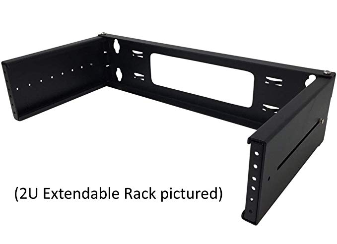 Kenuco 3U 19 Inch Metal Steel Hinged Extendable Wall Mount Bracket Network Equipment Rack Mounting Hinge