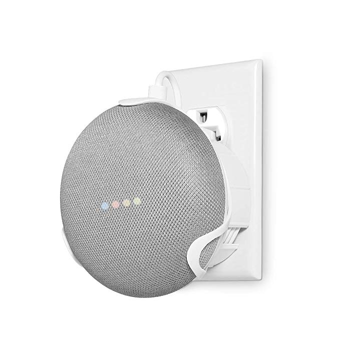 LANMU Outlet Wall Mount for Google Home Mini,Outlet Shelf Holder for Google Home Mini Voice Assistants