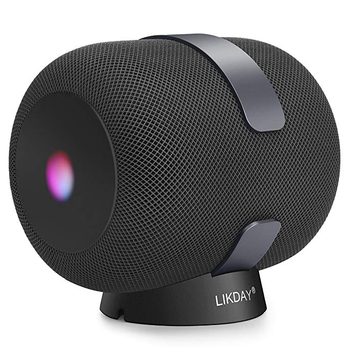 LIKDAY Speaker Stand Aluminum Alloy Holder for Apple HomePod (Dark Grey)