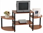 Momentum Furnishings PBF-0292-303 5 Tier Cherry Finish with Black Accents Corner Shelf