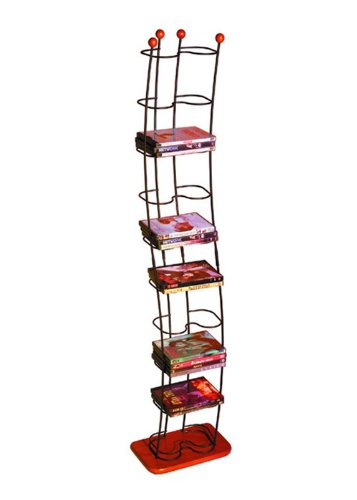 Atlantic 1386 Wave 74-DVD Wire Towers - (Black/Cherry)