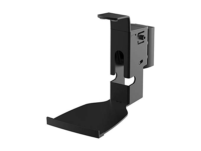 Monoprice Premium Fixed Wall Mount for SONOS Play:5 Speakers - Black with Cable Management and Stable Base for Home Theater