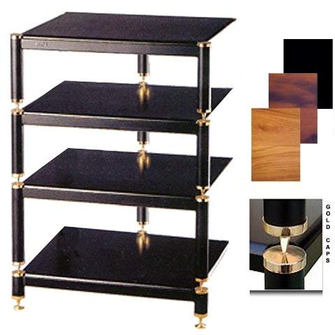 BL Series Audio Rack (Gold w Cherry Shelf)