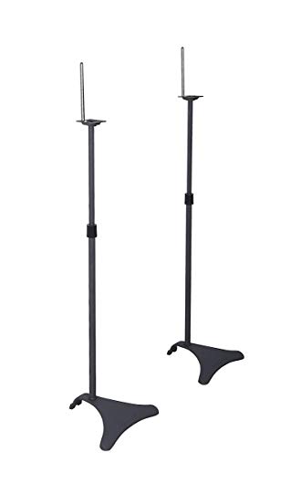 Atlantic Satellite 77305018 2 Speaker Stands, Black, 2 Stands Per Pack