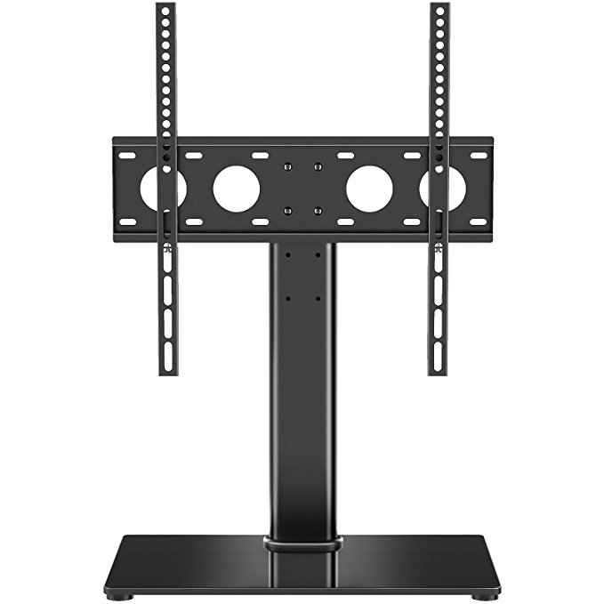 1homefurnit Universal Table Top Pedestal TV Stand with Bracket for 32”-55” LCD/LED/Plasma TVs