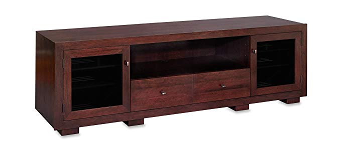 Standout Designs Haven EX 82-inch Solid Wood TV Stand/TV Console/Media Console for Flat Screen TVs to 90-inch (Espresso on Cherry)