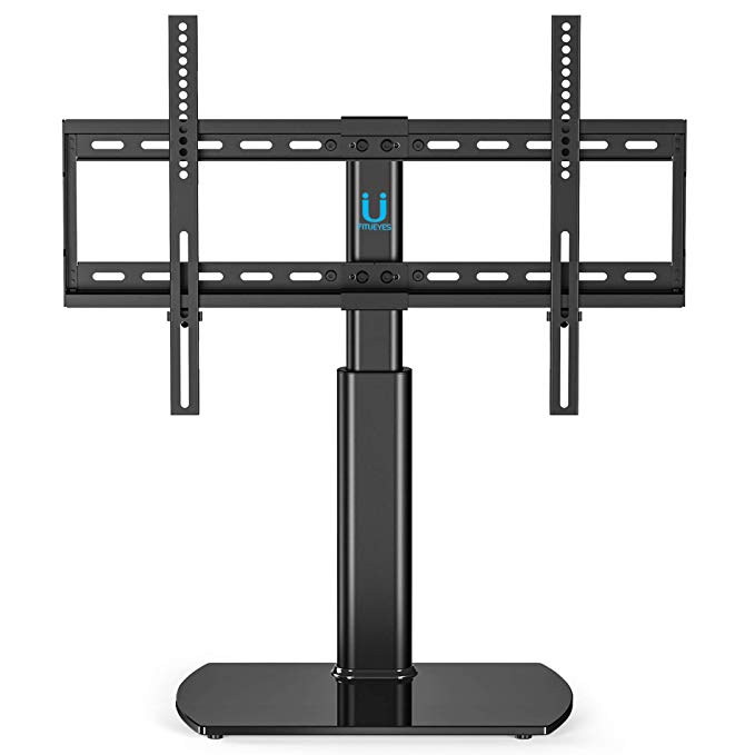 Fitueyes Universal TV Stand/ Base Tabletop TV Stand with Wall Mount for 32 to 65 inch Flat screen Tvs Vizio/Sumsung/Sony Tvs/xbox One/tv components TT107001GB