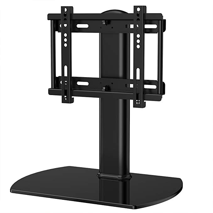 FITUEYES TT104001GB Universal TV Stand/Base Swivel Tabletop TV Stand with mount for up to 32 inch Flat screen Tvs/xbox One/tv Component/Vizio TV.