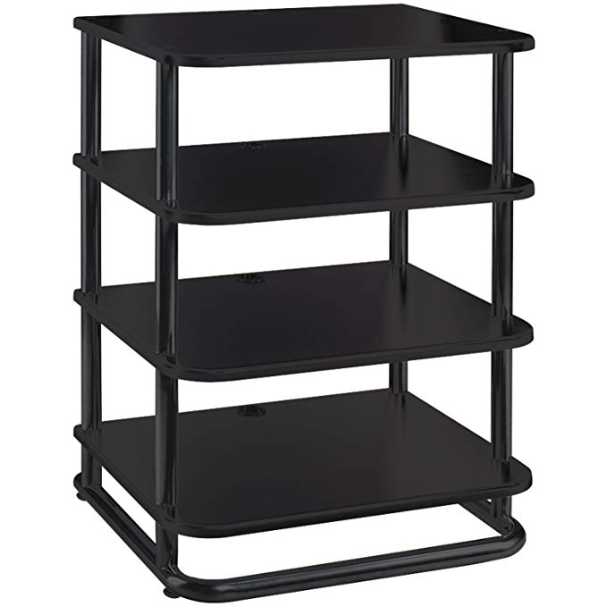 Sanus EFA31-B1 4 Shelf Audio Rack (1 EFAB + 3 EFAS) Black