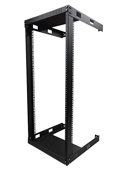 Kenuco 18U Wall Mount Open Frame Steel Network Equipment Rack 17.75 Inch Deep