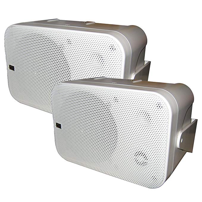 Poly-Planar B0 X 200W White Waterproof Full Size Box Speakers Pair