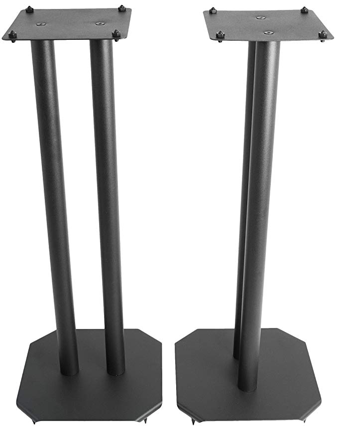 VIVO Premium Universal Floor Speaker Stands for Surround Sound & Book Shelf Speakers (STAND-SP03B)