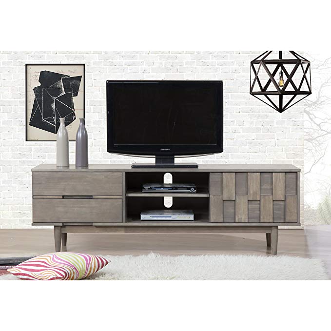 Grey Tessuto 70-inch Entertainment Center